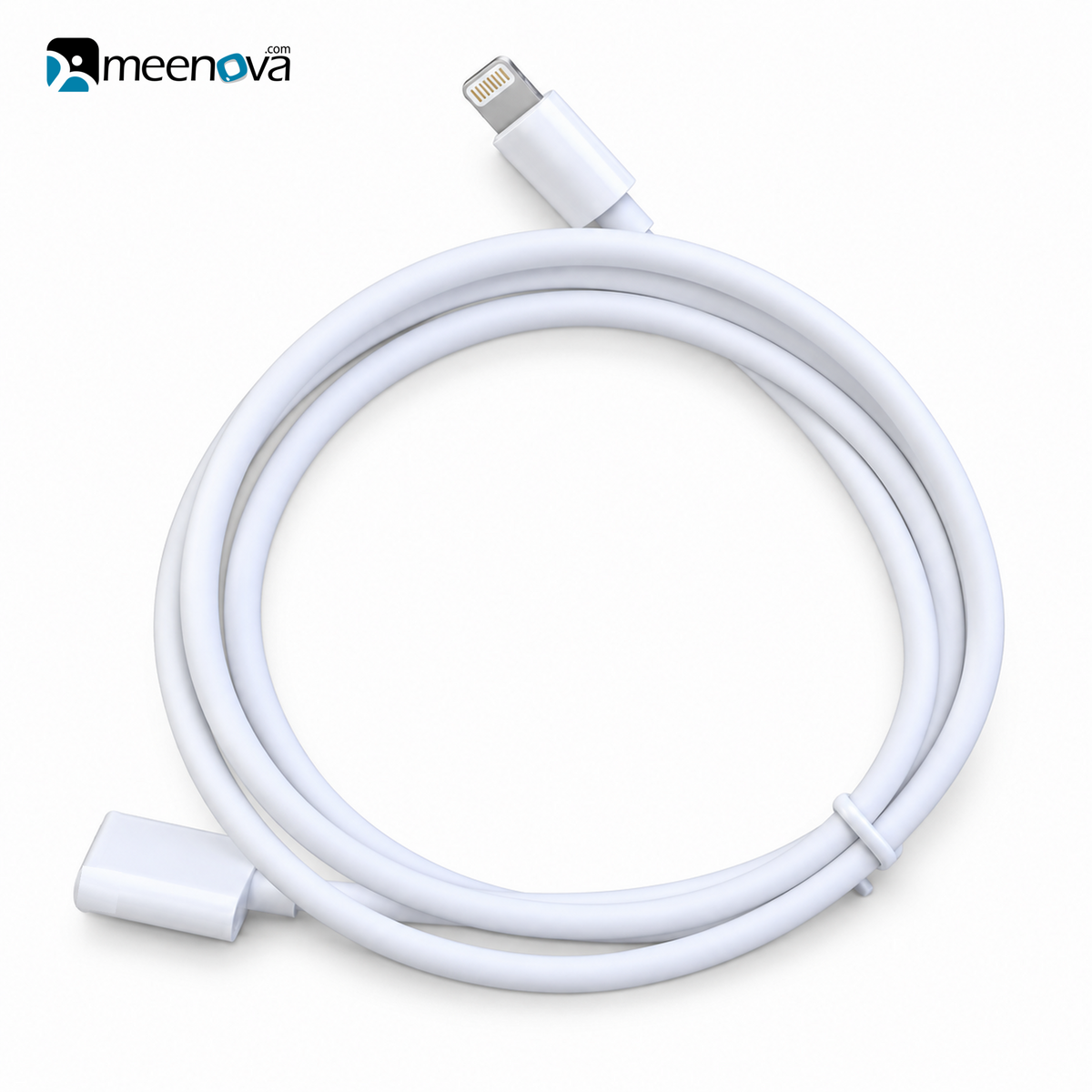 Meenova Lightning Male to Female Extension Cable, Lightning Extension 1 Foot Short Cable, 9cm/30cm/50cm/1m/2m (0.5ft/1ft/3.3ft/6.6ft), with Plastic Connectors for Microphone, Apple Pencil, AirPods Case, PALOVUE iMic Portable, Black or White