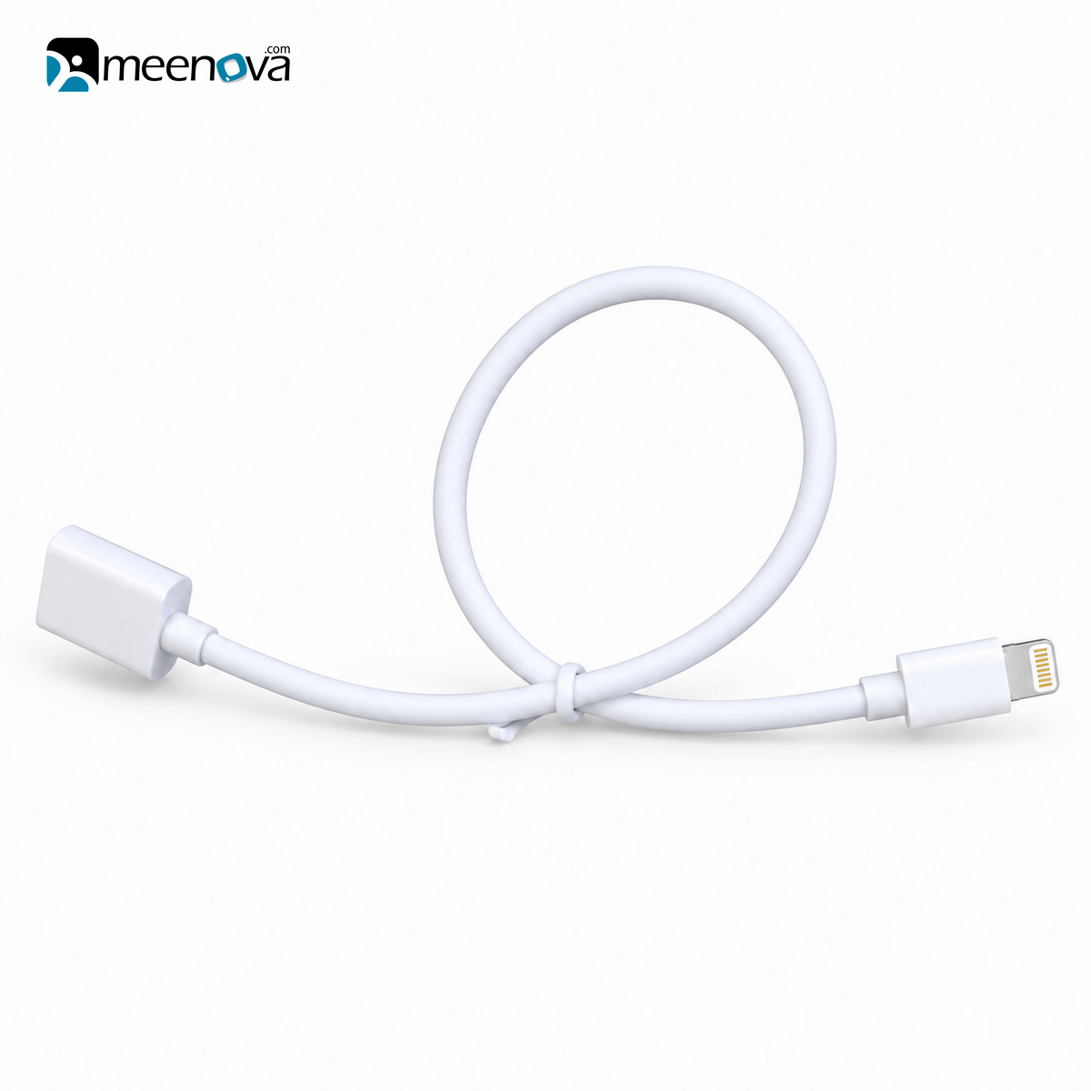 Meenova Lightning Male to Female Extension Cable, Lightning Extension 1 Foot Short Cable, 9cm/30cm/50cm/1m/2m (0.5ft/1ft/3.3ft/6.6ft), with Plastic Connectors for Microphone, Apple Pencil, AirPods Case, PALOVUE iMic Portable, Black or White