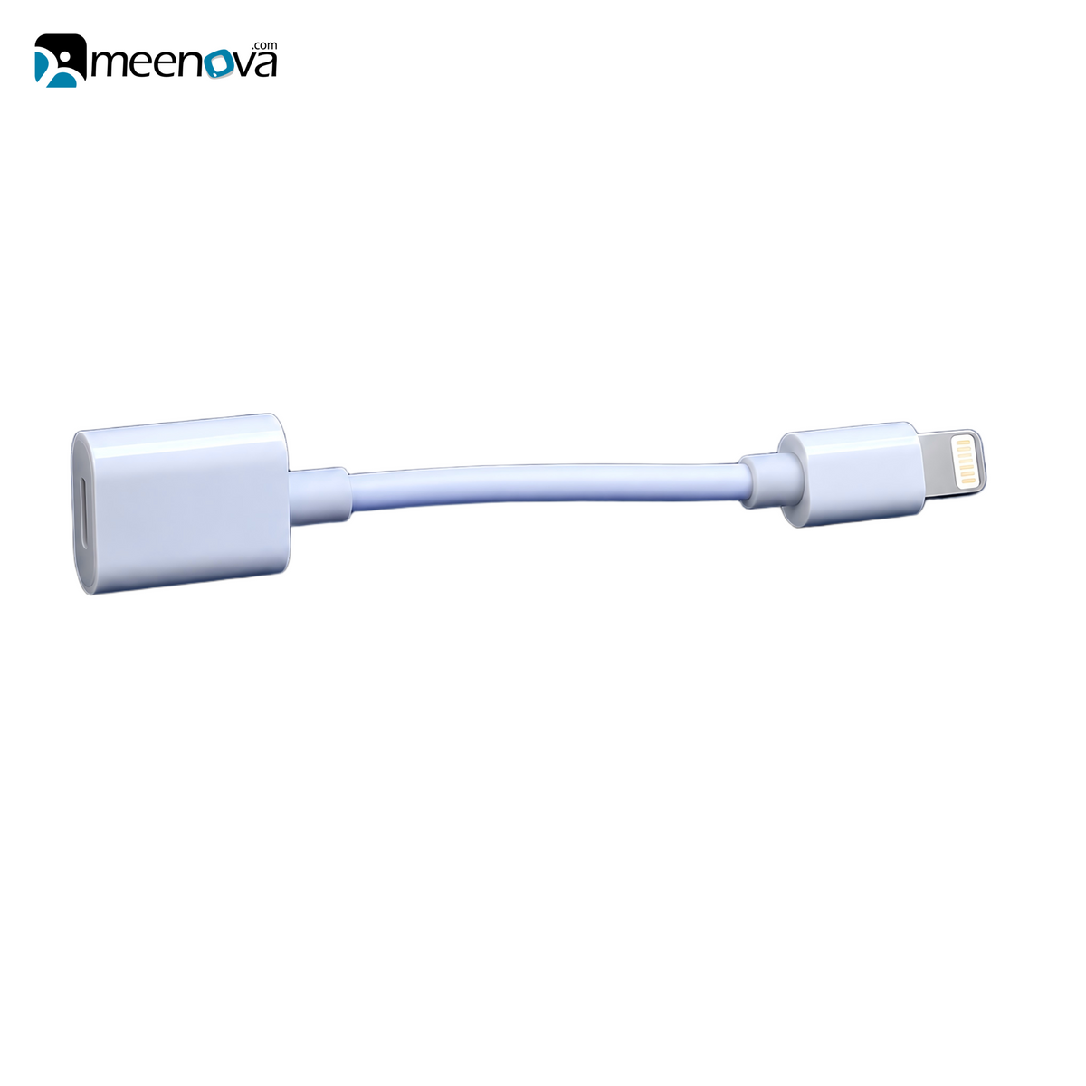 Meenova Lightning Male to Female Extension Cable, Lightning Extension 1 Foot Short Cable, 9cm/30cm/50cm/1m/2m (0.5ft/1ft/3.3ft/6.6ft), with Plastic Connectors for Microphone, Apple Pencil, AirPods Case, PALOVUE iMic Portable, Black or White
