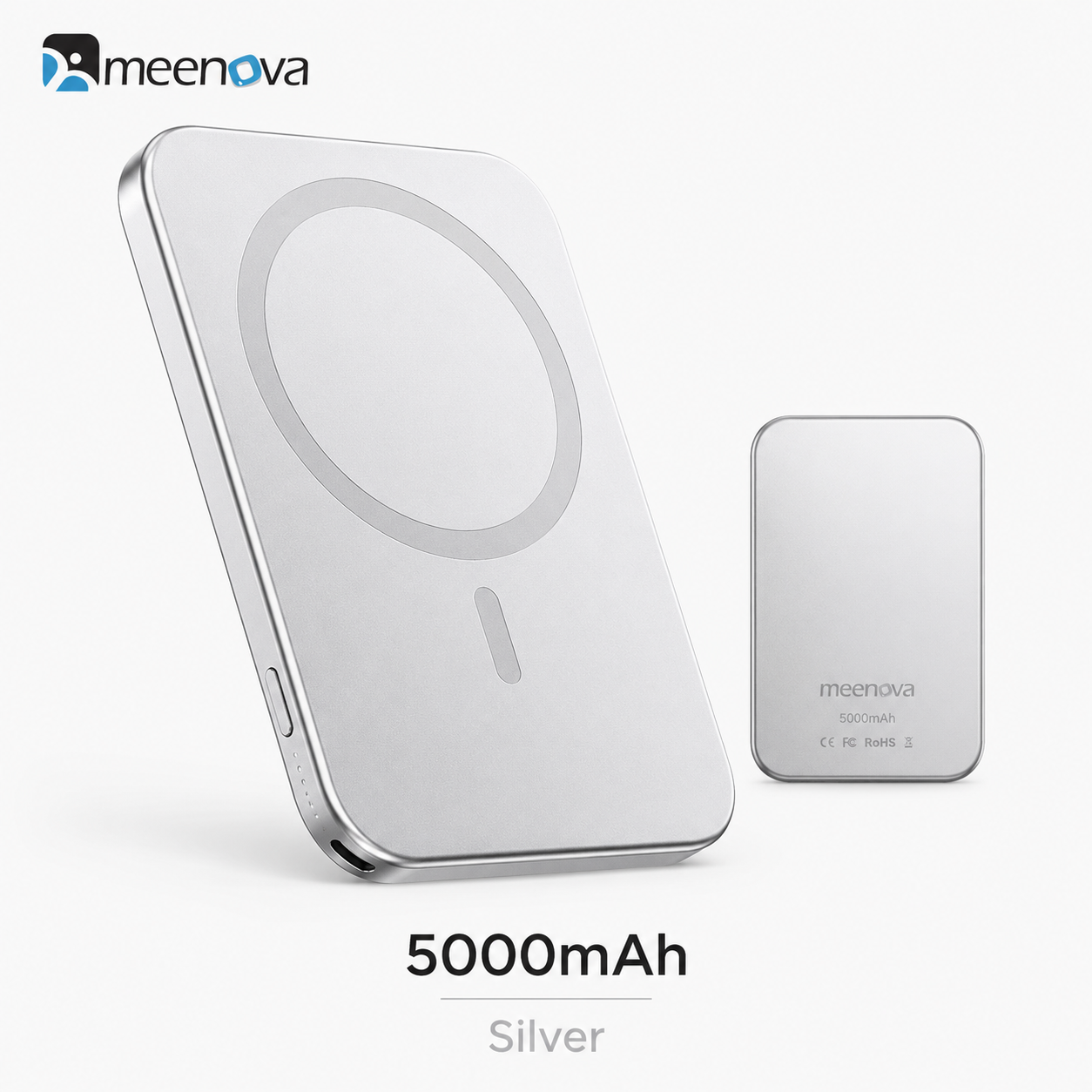 Meenova Qi2.2 25W Ultra-Slim Magnetic Power Bank – 35W USB-C Fast Charging, 5000mAh/10000mAh