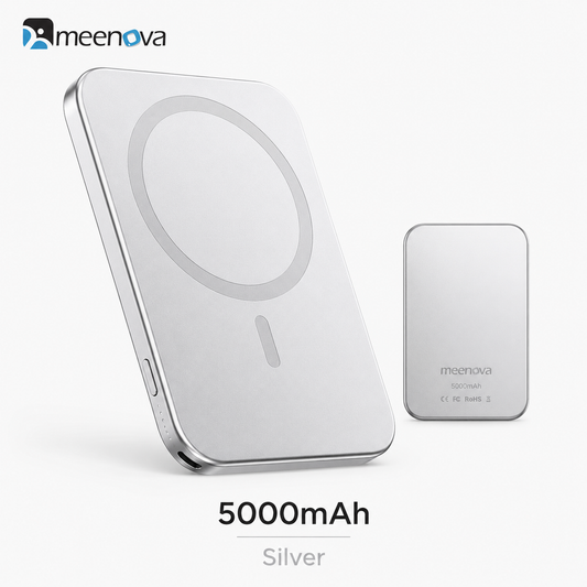 Meenova Qi2.2 25W Ultra-Slim Magnetic Power Bank – 35W USB-C Fast Charging, 5000mAh/10000mAh