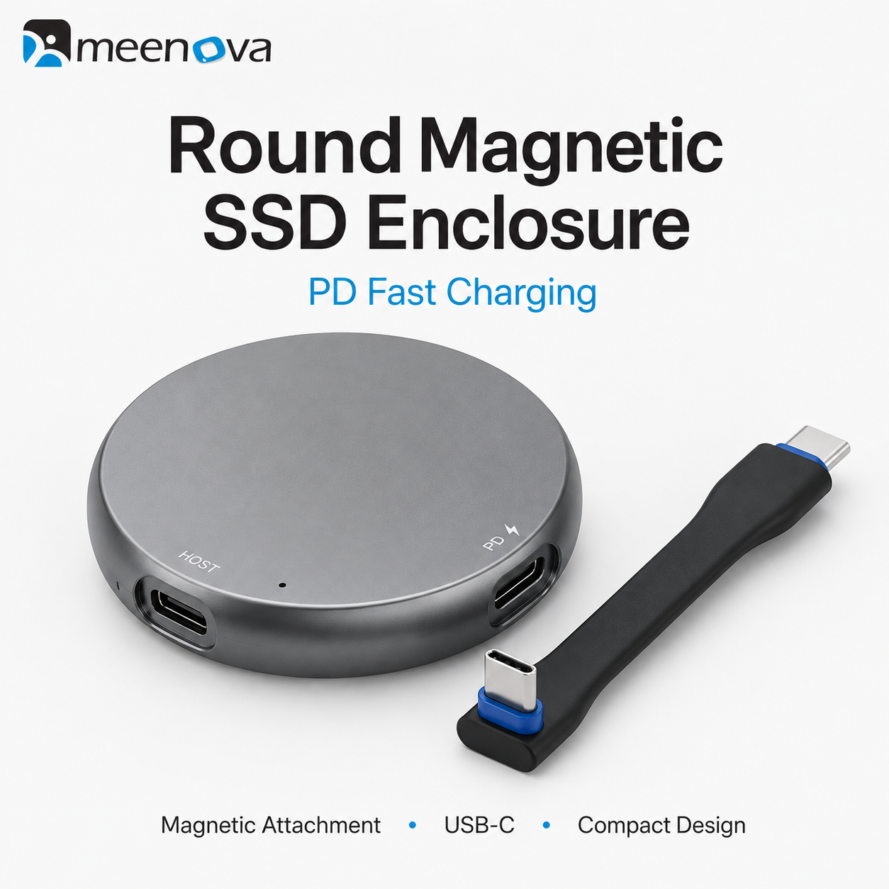 meenova Magnetic Snap-On Storage Series – 2230 M.2 NVMe SSD Enclosure / Magnetic Card Reader