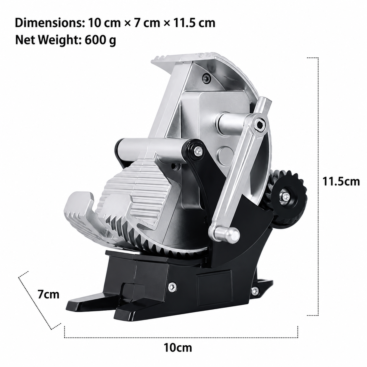 Meenova All-Metal Serrated Knob Gear Hand Crank Generator Phone Holder, Mechanical Desktop Cell Phone Stand, Portable Manual Power Generation Bracket for Desk Office Decor