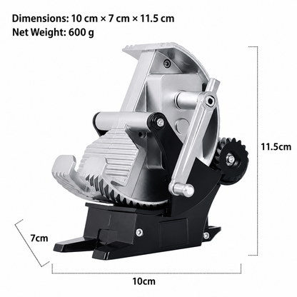 Meenova All-Metal Serrated Knob Gear Hand Crank Generator Phone Holder, Mechanical Desktop Cell Phone Stand, Portable Manual Power Generation Bracket for iPhone 18 Pro Max, iPhone Duo & Phones, Desk Office Decor
