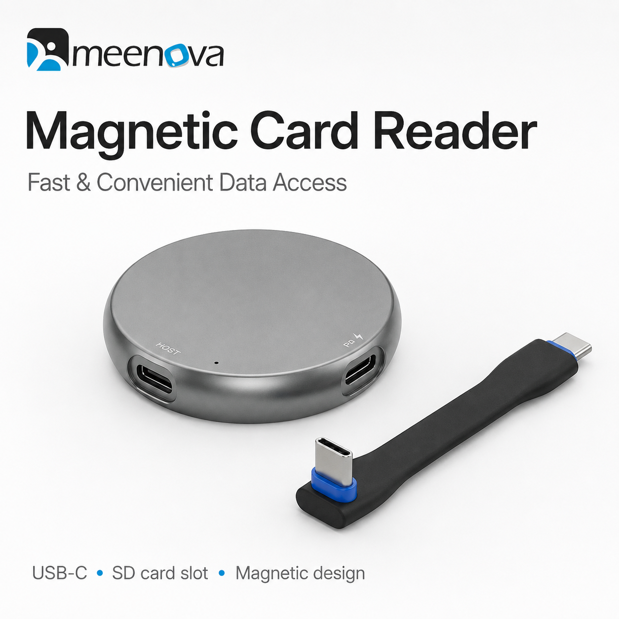 meenova Magnetic Snap-On Storage Series – 2230 M.2 NVMe SSD Enclosure / Magnetic Card Reader