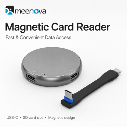 Meenova Magnetic Snap-On Storage Series – 2230 M.2 NVMe SSD MagSafe Enclosure / Magnetic Card Reader