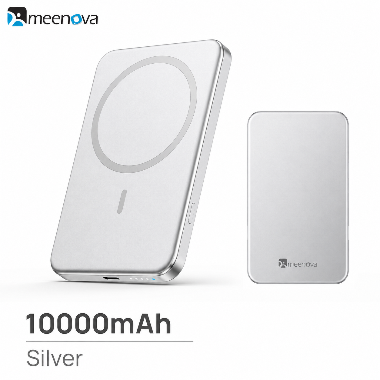 Meenova Qi2.2 25W Ultra-Slim Magnetic Power Bank – 35W USB-C Fast Charging, 5000mAh/10000mAh