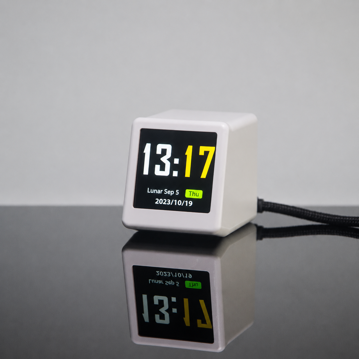 Meenova Smart Pixel WiFi Desktop Clock with Weather, Custom GIF Animation, Photo Album, Countdown Timer & Multi-Theme Display