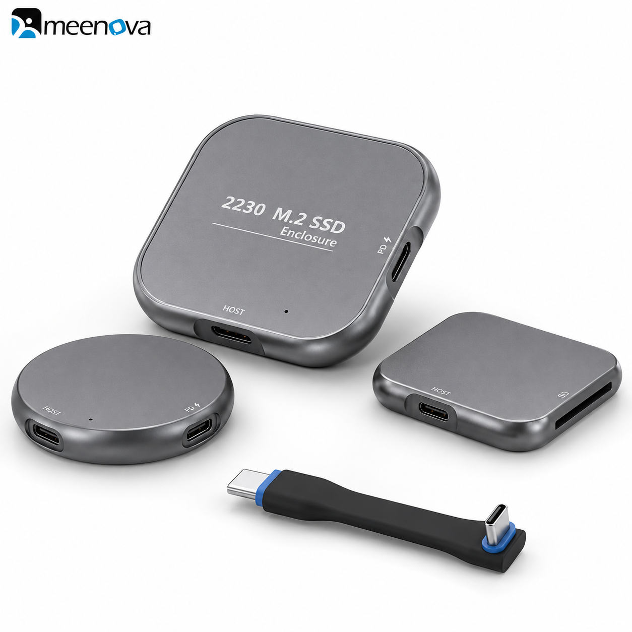 meenova Magnetic Snap-On Storage Series – 2230 M.2 NVMe SSD Enclosure / Magnetic Card Reader