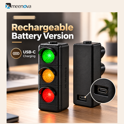 Meenova Light V3 black rechargeable light with USB-C charging