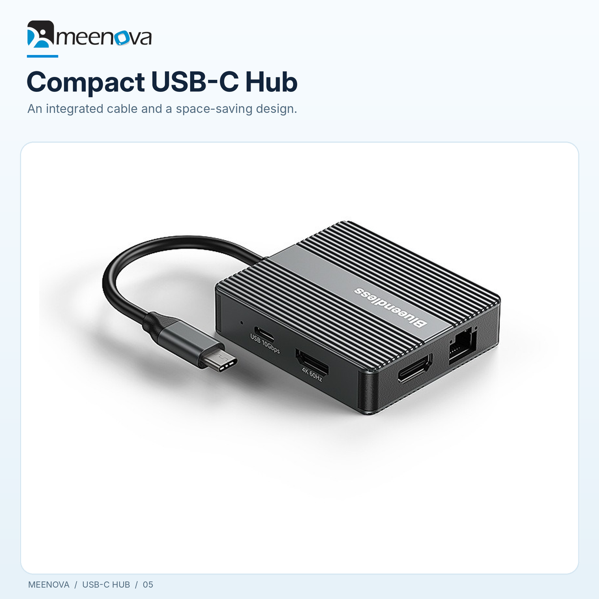 Meenova 7-in-1 USB-C hub HDMI and DisplayPort model