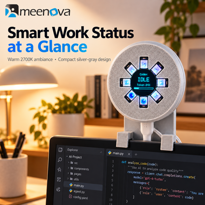 Meenova Light V3 silver gray wired smart work status display