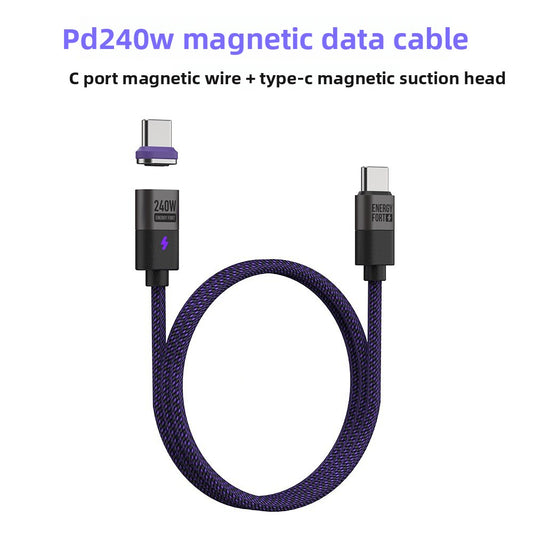 Meenova Magnetic USB C to USB C Charger Cable 240W PD3.1 3 in 1 Fast Charging (1.6ft/3.9ft/5.9ft) ,USB to Type-C/USB C to USB C/USB C to Lightning/USB to Lightning/USB C to Micro/USB to Micro for Android/iOS.